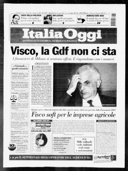 Italia oggi : quotidiano di economia finanza e politica